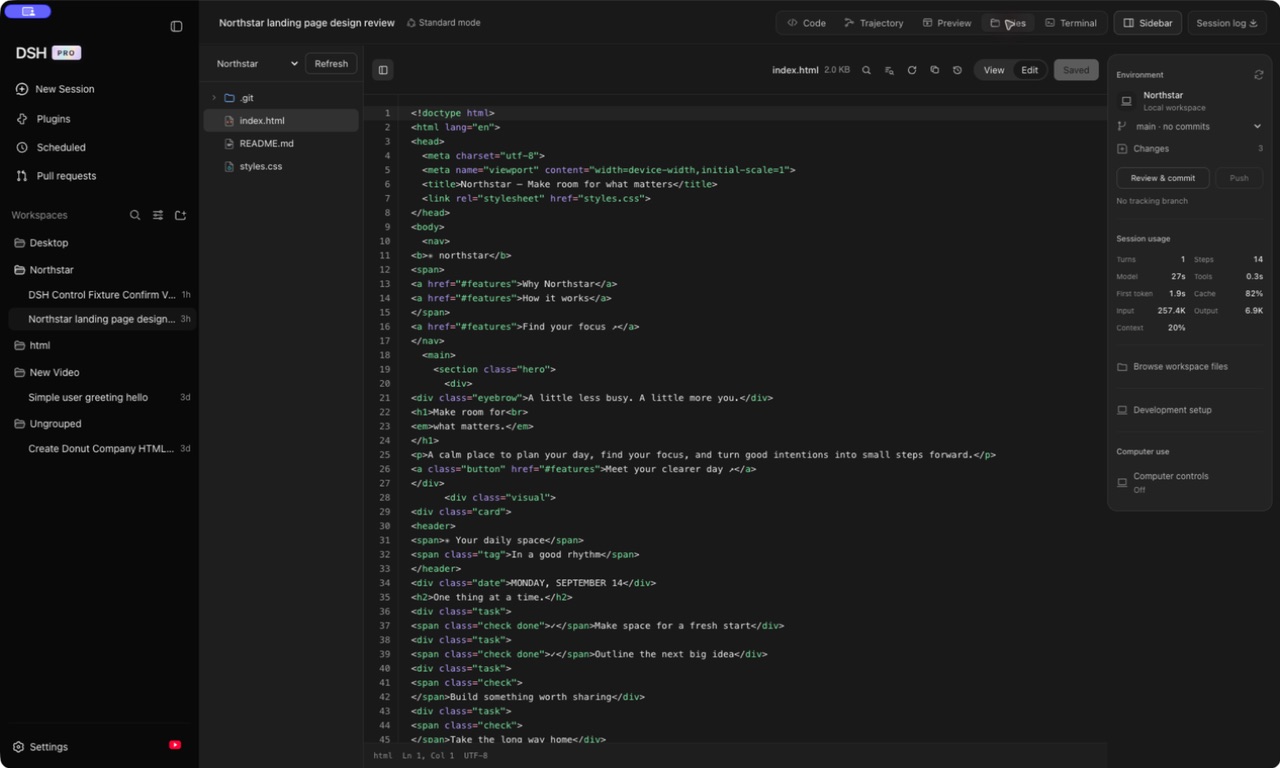 DSH PRO — File editor